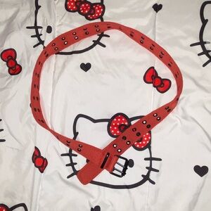 Red double grommet belt